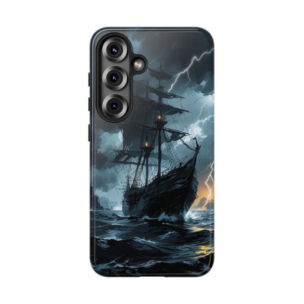 Stormy Seas Tough Phone Case - Pirate Ship Design