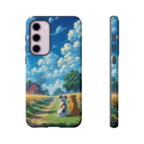 Dog-Themed Phone Case, Whimsical Pet Lover Case, Cute Animal Accessory, Nature Scene Protection, Gift for Dog Owners