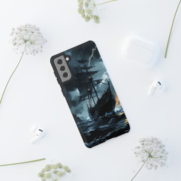 Stormy Seas Tough Phone Case - Pirate Ship Design