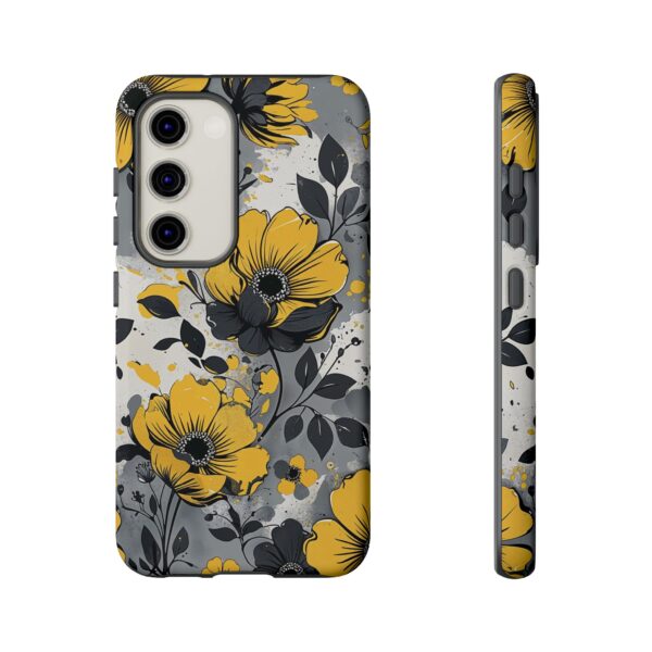 Floral Phone Case, Yellow Flower Design, Stylish Phone Protection
