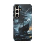 Stormy Seas Tough Phone Case - Pirate Ship Design