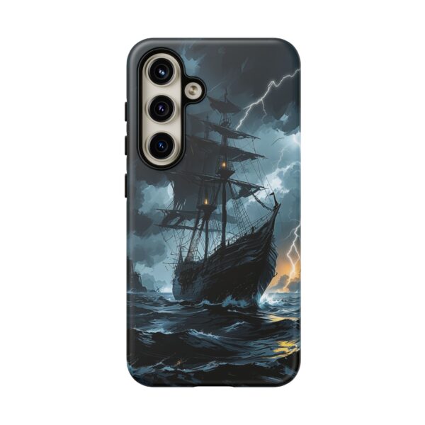Stormy Seas Tough Phone Case - Pirate Ship Design