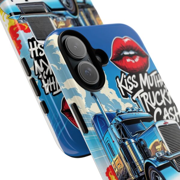 Cool Phone Case for Truck Lovers, Trucking Gifts, Unique Truck Driver Accessories, Kiss Mutha Truckin Cash Design, Fun Car Enthusiast Gift