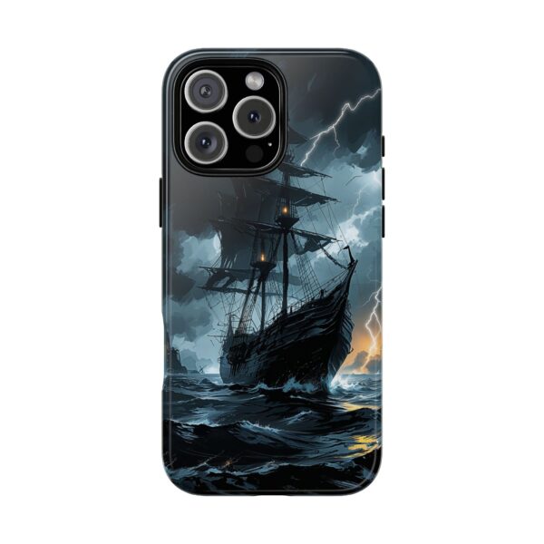Stormy Seas Tough Phone Case - Pirate Ship Design