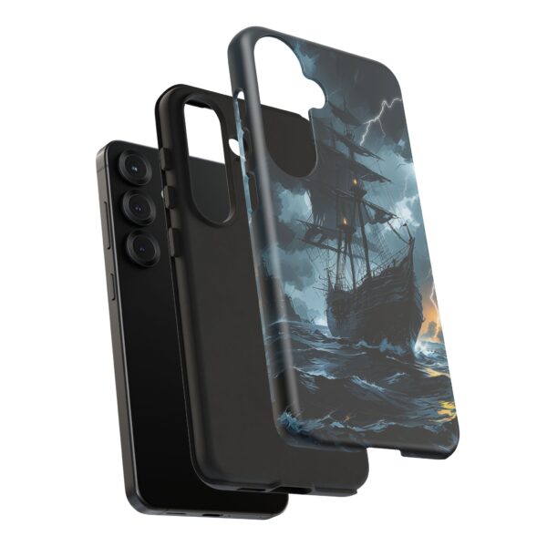 Stormy Seas Tough Phone Case - Pirate Ship Design