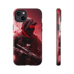 Red Urban Warrior Phone Case for Gamers & Action Fans