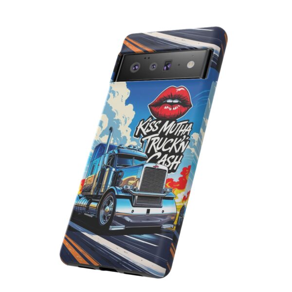 Cool Phone Case for Truck Lovers, Trucking Gifts, Unique Truck Driver Accessories, Kiss Mutha Truckin Cash Design, Fun Car Enthusiast Gift