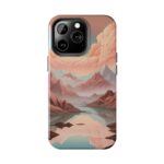 Mountain Reflection Tough Phone Case - Nature-Inspired Design for Adventurers