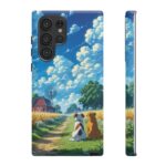 Dog-Themed Phone Case, Whimsical Pet Lover Case, Cute Animal Accessory, Nature Scene Protection, Gift for Dog Owners