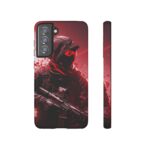 Red Urban Warrior Phone Case for Gamers & Action Fans