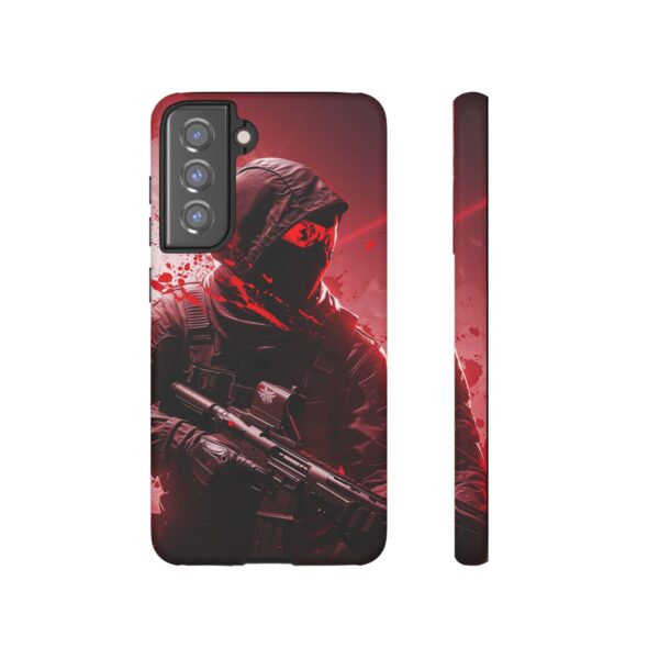 Red Urban Warrior Phone Case for Gamers & Action Fans