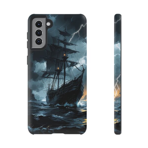 Stormy Seas Tough Phone Case - Pirate Ship Design