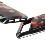 Fiery Design, Anime Style, Unique Cell Phone Accessory, Strong and Stylish