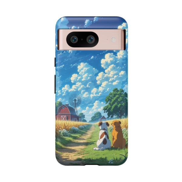 Dog-Themed Phone Case, Whimsical Pet Lover Case, Cute Animal Accessory, Nature Scene Protection, Gift for Dog Owners