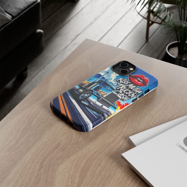 Cool Phone Case for Truck Lovers, Trucking Gifts, Unique Truck Driver Accessories, Kiss Mutha Truckin Cash Design, Fun Car Enthusiast Gift