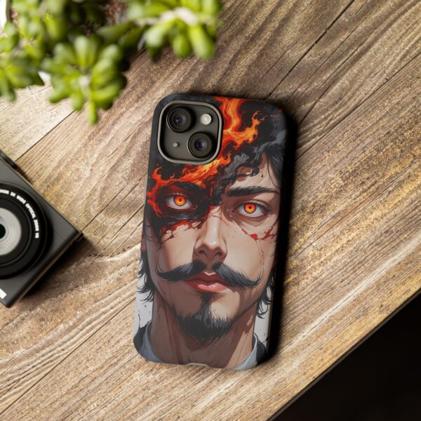 Fiery Design, Anime Style, Unique Cell Phone Accessory, Strong and Stylish