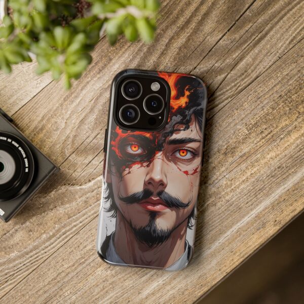 Fiery Design, Anime Style, Unique Cell Phone Accessory, Strong and Stylish