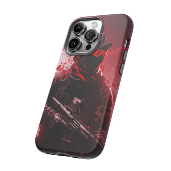 Red Urban Warrior Phone Case for Gamers & Action Fans