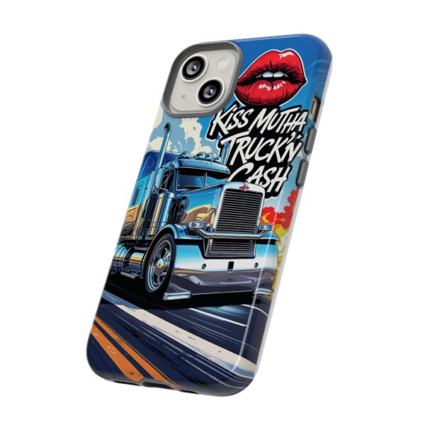 Cool Phone Case for Truck Lovers, Trucking Gifts, Unique Truck Driver Accessories, Kiss Mutha Truckin Cash Design, Fun Car Enthusiast Gift