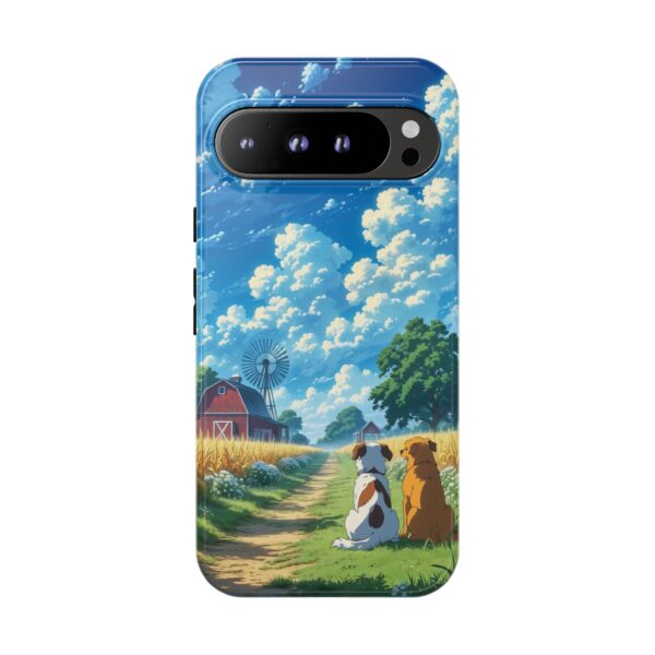 Dog-Themed Phone Case, Whimsical Pet Lover Case, Cute Animal Accessory, Nature Scene Protection, Gift for Dog Owners