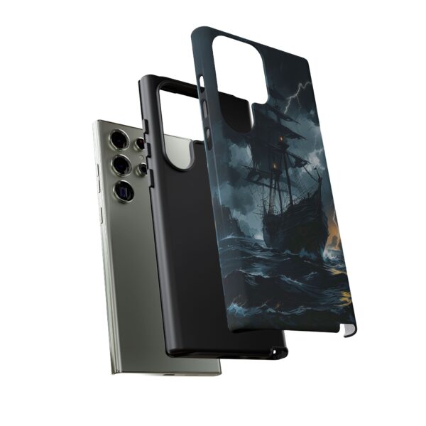 Stormy Seas Tough Phone Case - Pirate Ship Design