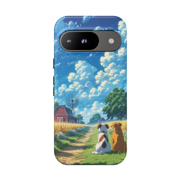 Dog-Themed Phone Case, Whimsical Pet Lover Case, Cute Animal Accessory, Nature Scene Protection, Gift for Dog Owners