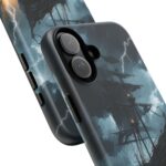 Stormy Seas Tough Phone Case - Pirate Ship Design