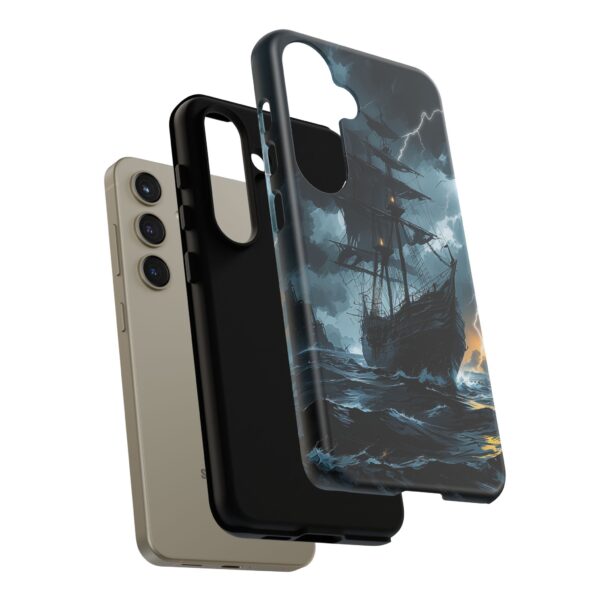 Stormy Seas Tough Phone Case - Pirate Ship Design