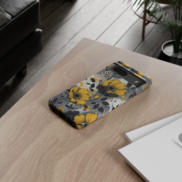 Floral Phone Case, Yellow Flower Design, Stylish Phone Protection