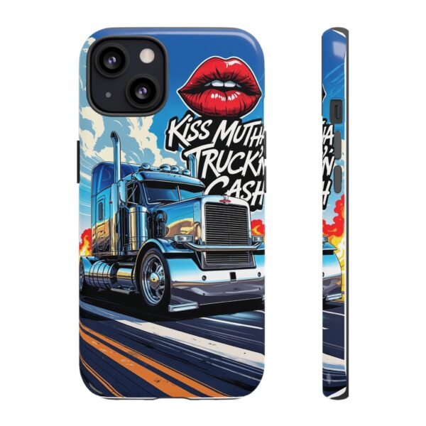 Cool Phone Case for Truck Lovers, Trucking Gifts, Unique Truck Driver Accessories, Kiss Mutha Truckin Cash Design, Fun Car Enthusiast Gift