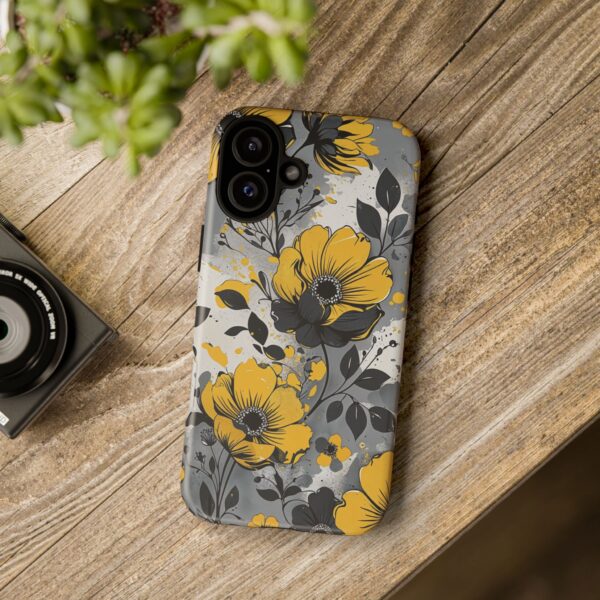 Floral Phone Case, Yellow Flower Design, Stylish Phone Protection