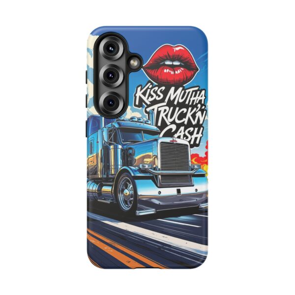 Cool Phone Case for Truck Lovers, Trucking Gifts, Unique Truck Driver Accessories, Kiss Mutha Truckin Cash Design, Fun Car Enthusiast Gift