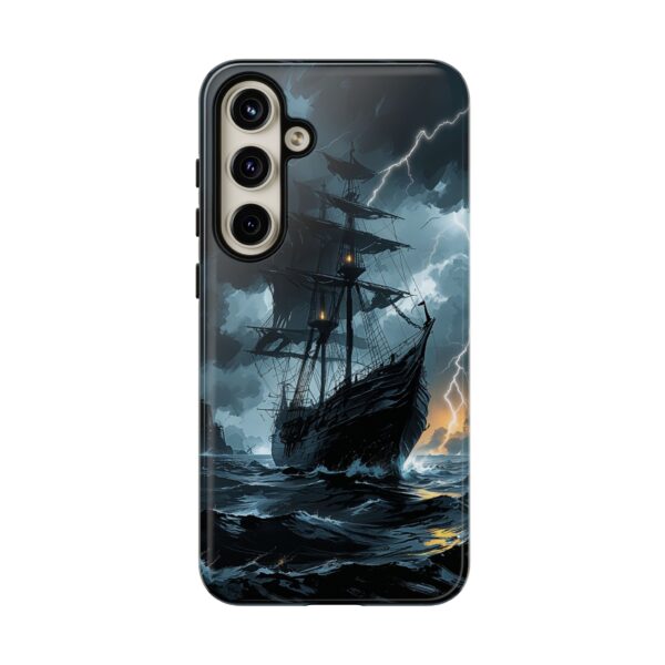 Stormy Seas Tough Phone Case - Pirate Ship Design