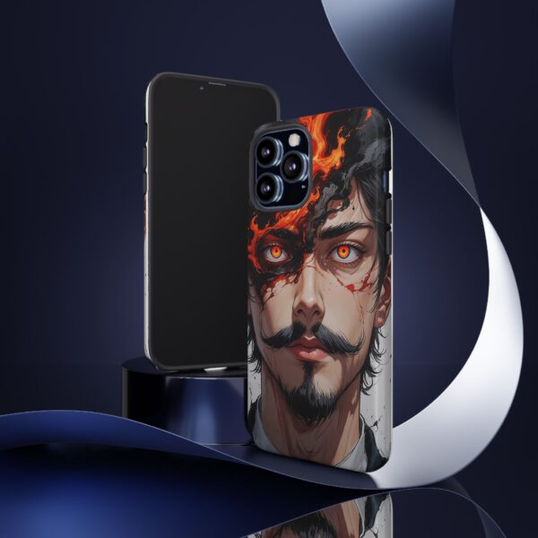 Fiery Design, Anime Style, Unique Cell Phone Accessory, Strong and Stylish
