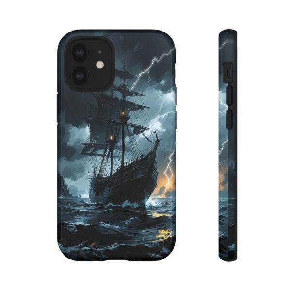 Stormy Seas Tough Phone Case - Pirate Ship Design