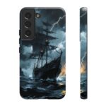 Stormy Seas Tough Phone Case - Pirate Ship Design
