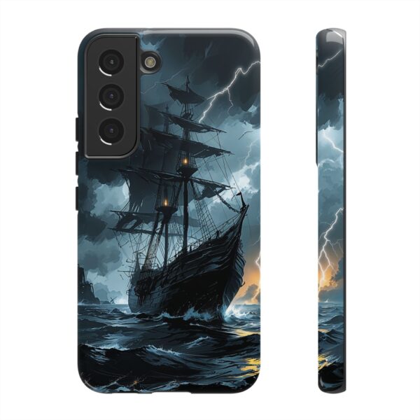 Stormy Seas Tough Phone Case - Pirate Ship Design