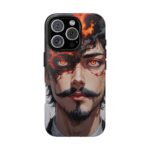 Fiery Design, Anime Style, Unique Cell Phone Accessory, Strong and Stylish