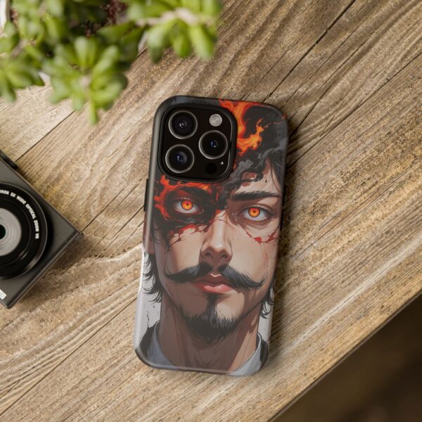Fiery Design, Anime Style, Unique Cell Phone Accessory, Strong and Stylish