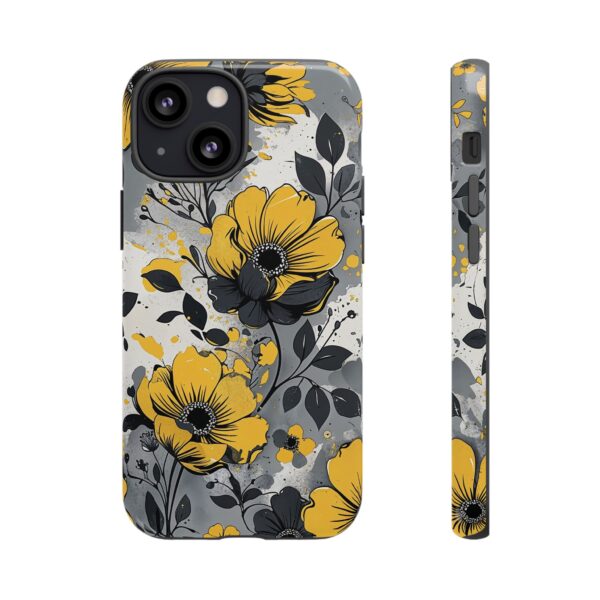 Floral Phone Case, Yellow Flower Design, Stylish Phone Protection