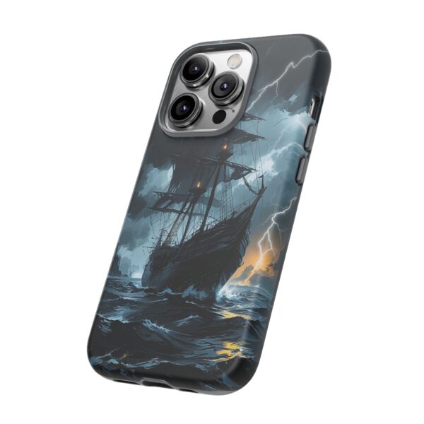 Stormy Seas Tough Phone Case - Pirate Ship Design