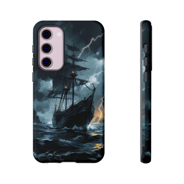 Stormy Seas Tough Phone Case - Pirate Ship Design
