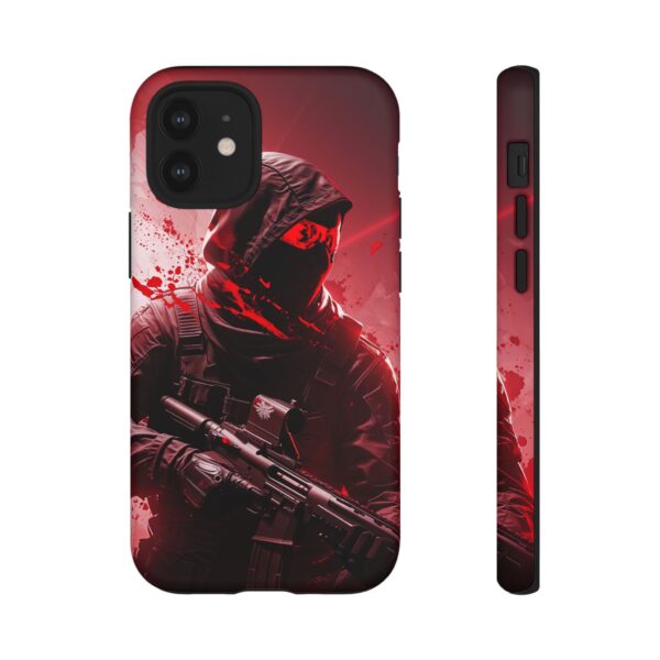 Red Urban Warrior Phone Case for Gamers & Action Fans