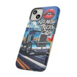 Cool Phone Case for Truck Lovers, Trucking Gifts, Unique Truck Driver Accessories, Kiss Mutha Truckin Cash Design, Fun Car Enthusiast Gift