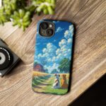 Dog-Themed Phone Case, Whimsical Pet Lover Case, Cute Animal Accessory, Nature Scene Protection, Gift for Dog Owners