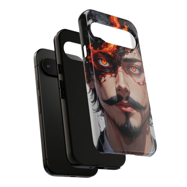 Fiery Design, Anime Style, Unique Cell Phone Accessory, Strong and Stylish
