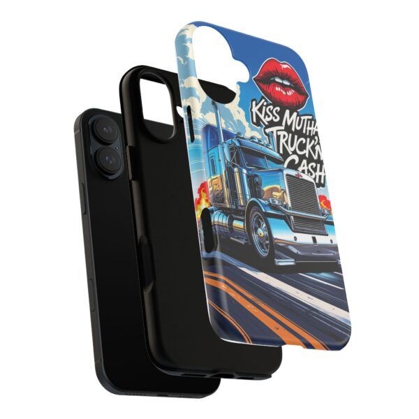 Cool Phone Case for Truck Lovers, Trucking Gifts, Unique Truck Driver Accessories, Kiss Mutha Truckin Cash Design, Fun Car Enthusiast Gift