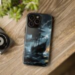 Stormy Seas Tough Phone Case - Pirate Ship Design
