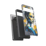 Vibrant, Artistic Tough Phone Case, Modern Art, Smartphone Accessories