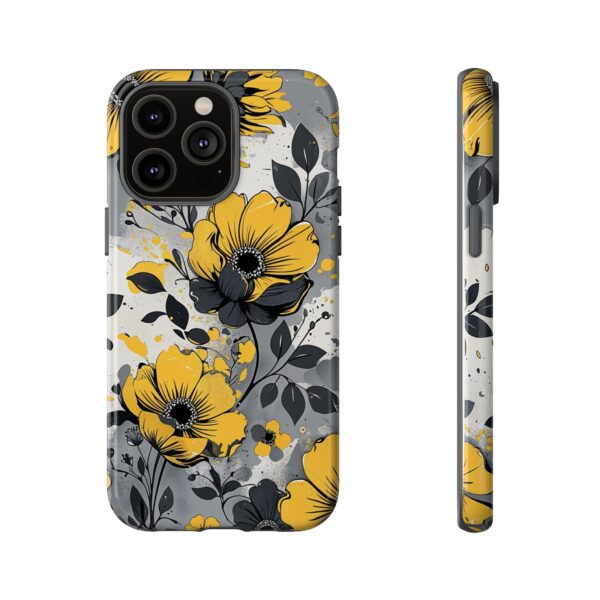 Floral Phone Case, Yellow Flower Design, Stylish Phone Protection